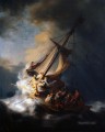 Cristo nella tempesta sul mare di Galilea Rembrandt Dipinto ad olio